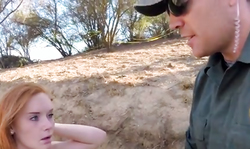 This redhead chick knew I will know leave her without hardcore fuck