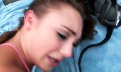 Rough sex action outdoors with a kinky young babe in POV movie