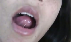 Put your lollipop inside my opened latina mouth!