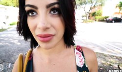 Glamorous busty brunette Kitty Caprice shows off her pussy