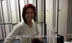 Crazy pick up with all natural redhead Lucy Bell