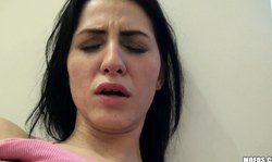 Angelic Meg Magic gets her trimmed pussy treated in hardcore mode
