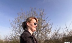 Amateur babe Meggie gets orally fucked by Jayme Langford