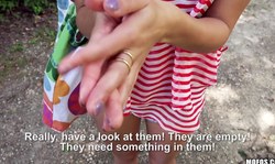 Stunning redhead Suzy Rainbow undresses for money