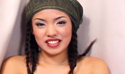 Pigtailed Japanese teen Hitoe Nakagaki want to suck a dick