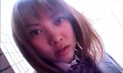 Nice Japanese schoolgirl Miyuki Houziyou sucks a boner