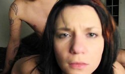 Intensive doggy style banging with a dark-haired amateur