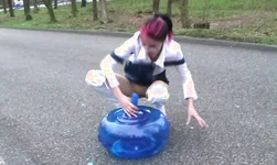 Sexy as fuck amateur cutie is playing with her pussy outdoors