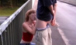Awesome skinny hottie gets hardly fucked on the bridge