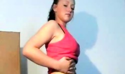 Lusty brunette plays with her juicy snatch in homemade porn