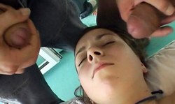 Two men are making a perfect sleep surprise for a sleeping babe