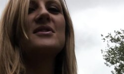 Stunning MILF is flashing her gorgeous big boobies in the car