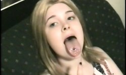 Filming hot my dirty hottie is showing off her long pierced tongue
