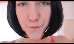 Sweet tongue fetish action with a sensual young brunette