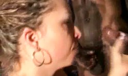 Extremely hot french slut with big boobs in her first bukkake action