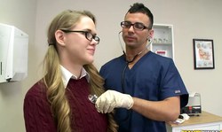 Pure 18 doctor undresses an innocent-looking girl Victoria Kennedy