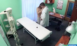 Fake Hospital POV blowjob by amazing skinny doll Paris Divine