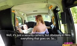 Beauty driver in white dress knows how to suck a big cock