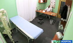 Awesome patient is getting treated by her doctor in the video by the Fake Hospital