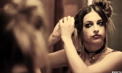 Sensual hottie Kristen Scott shows off her body for a stepbrother