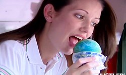 Brown-haired Barely Legal babe is being created for hardcore sex