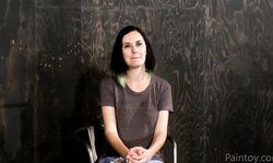 Long-haired master with Pain Toy helps his doll to feel something good