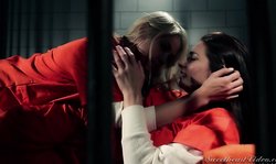 Jail sex action with angelic Sarah Vandella and Mindi Mink