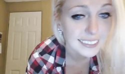 Cute Blonde Chick Wets Her Tight Cunt