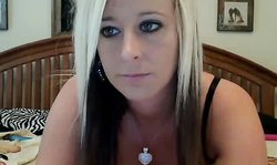 Hot Blonde MILF Dildos Pussy On Webcam Part 1