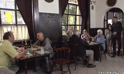 Petite Euro babe fucked in restaurant