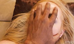 BSKOW cutest blonde Leigh Rose opens her accurate shaved pussy