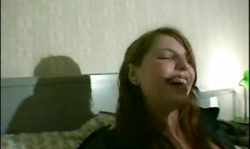 Two smiling beauties are having impressive threesome action