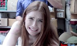 Irish redhead teen shoplifter fucked by a LP officer