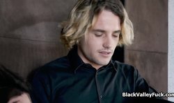 Black coed blows white bffs big crush