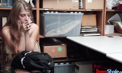 Notorious teen thief pinush fucked by a security guard