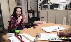 Slutty chick shows casting director what a whore she can be