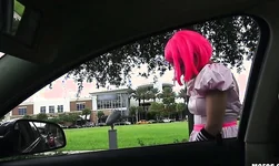 Caught a nice pink-haired 18 YO slut for Stranded Teens video
