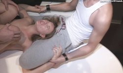 Really sexy girlfriend Eugenia gets orally fucked in front cuckold