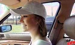 GF Revenge innocent Ella Woods sucks a big dick on the knees