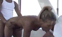 Captain Stabbin sensual MILF with big tits Isida nailed by two cocks