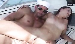 Stunning brunette Jeanie Marie gets pounded in doggy style pose