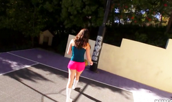 Crazy girlfriend is sucking my dick right at the playground