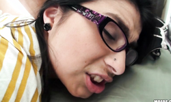 Slutty lustful girlfriend is screaming while feeling a dick in her ass