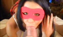 Asian goddess is sucking my massive dick in the close-up amateur vid