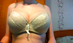 Curvy slender wife is revealing her sex toys and boobies