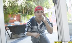 Ultimate doll Milf Hunter Brandi Love swallows a long and young boner