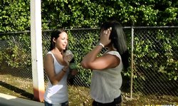 Money Talks busty brunette Carmen Love is getting topless