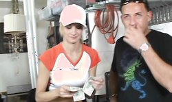 Money Talks athletic blonde Diorr gives a perfect blowjob for money