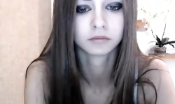 Horny French teenager poses in her sensual white lingerie