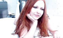 Spicy redhead girl is having a hot slender shape!